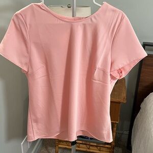 J. Crew NWT Pink Satin Blouse - L